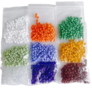 DIY colorful 4mm frosted glass beads kit for necklaces and bracelets making