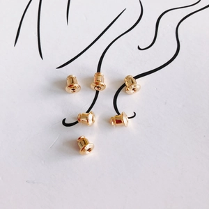 Set of 6 minimalist gold plated earring backs for DIY jewelry making accessories