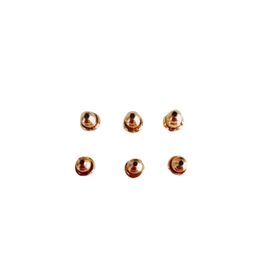 Set of six rose gold bullet clutch earring backs on a clean white background for jewelry DIY