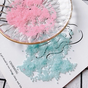 2mm high quality cream glass seed beads in pink and light blue for DIY jewelry making