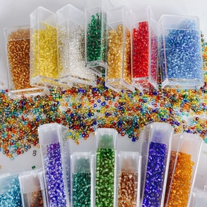 Vibrant 2mm silver-lined glass seed bead tubes set for DIY jewelry and crafts making