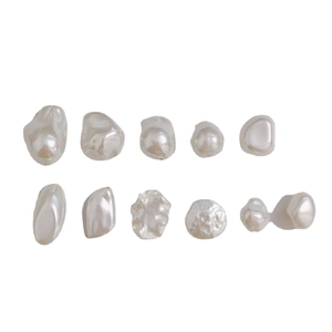 Irregular baroque pearls in creamy white for DIY jewelry making and earring design