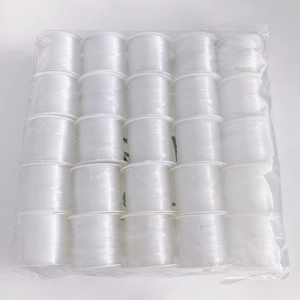 Bulk set of 25 rolls transparent non-elastic crystal fishing line for DIY jewelry making