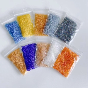 2mm colorful frosted AB glass seed beads in separate bags for DIY jewelry making