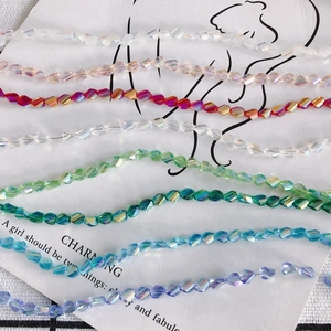 Colorful faceted crystal glass beads for DIY jewelry making in various vibrant colors