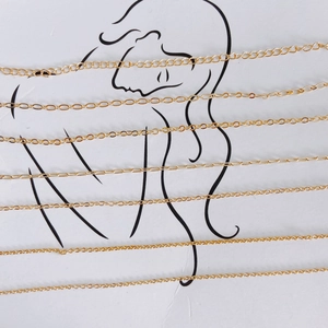 Catena per Gioielli Fai da Te in Rame Placcato Oro 14K Catena a Maglie Minimalista per Creazione di Collane e Bracciali