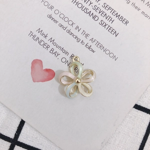 Detailed view of colorful enamel flower pendant for DIY jewelry making accessories