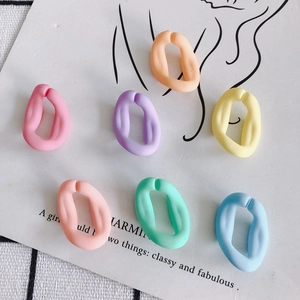 Maillons Ouverts Irréguliers en Acrylique pour Bijoux DIY Connecteurs Mats Macaron Matériaux pour Artisanat à la Main