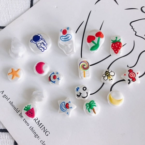 Ciondoli DIY in Acrilico con Cartoni Animati Componenti per Gioielli Stile Perla Artificial Bianca Pagliaccio Astronauta per Donne Ragazze Bambini