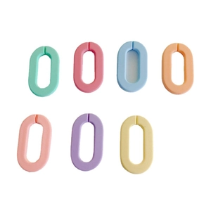 Bunte matte Acryl-Ovalglieder offen für DIY-Schmuckherstellung Zubehör