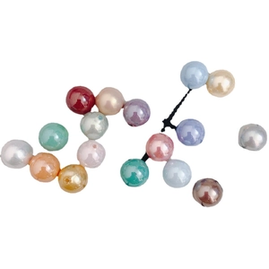 Perlas de imitación de colores con medio orificio para joyas DIY y accesorios para el cabello
