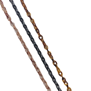 DIY plastic chain links in brown tortoiseshell black and light pink for accessories