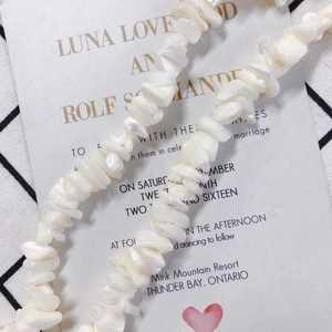Natuurlijke gebroken witte onregelmatige schelpensteen ketting DIY materialen