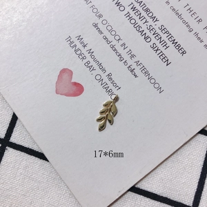 Macro shot of 17x6mm gold plated leaf pendant with closed loop for DIY jewelry making