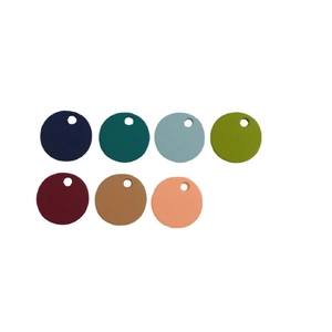 Matte geometric round alloy pendant set in multiple colors for DIY jewelry earring making