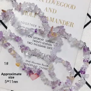 DIY translucent purple irregular geometric stone beads for necklaces and bracelets