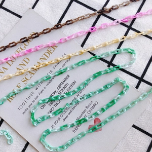 Acrylic Chain Link Candy Color DIY Jewelry Accessories Plastic Chain For Eyeglasses Mask Lanyard Bag Straps Decoration