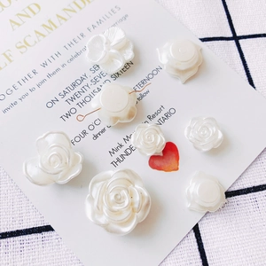 Charm's fleurs en résine blanc crème pour bijoux DIY et décorations de chaussures