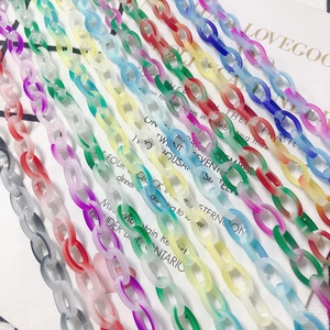 Mattierte Acryl Harz Farbverlauf Kettenglieder Für DIY Schmuckherstellung Halsketten Armbänder Taschengurt Telefonband Zubehör