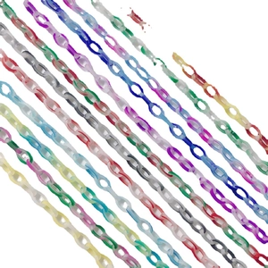 Bunte matte Acryl-Gliederketten für DIY-Schmuck und Taschenzubehör in verschiedenen Farben