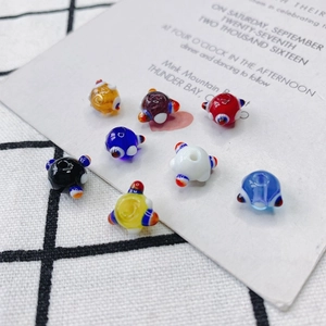 Cuentas de Vidrio Lampwork Hechas a Mano Varios Colores Mal de Ojo Lunares Cuentas Sueltas para la Creación de Joyas DIY Pulsera Collar