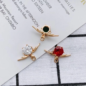 Luxus Legierung Runde Edelstein Flügel Anhänger Für DIY Schmuckherstellung Vergoldet Metall Handwerk Charme Zubehör Für Damen