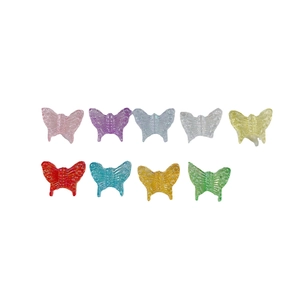 Colorful translucent resin butterfly charms for DIY jewelry and nail art craft making