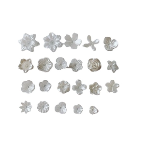 Silver metal flower charms collection in various sizes and shapes for DIY jewelry making