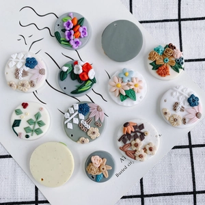 Dijes de Arcilla Polimérica 3D Hechos a Mano Flores Frutas Para Creación Joyas DIY Accesorios Estilo Fresco Materiales