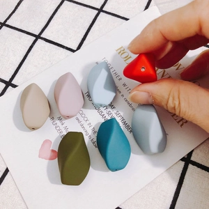 Cuentas de acrílico mate facetadas en colores macarrón para joyas y artesanía DIY