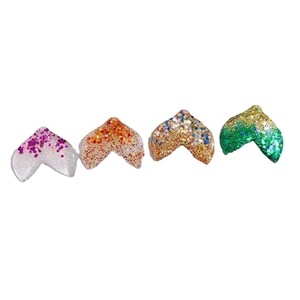 DIY colorful resin fishtail charms with sparkling sequins for handmade earrings
