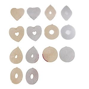 Geometrische DIY-Metallanhänger in Gold und Silber für Ohrringe mit gewebter Textur