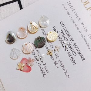 Natural mother of pearl shell charms in floral and leaf shapes for DIY jewelry making