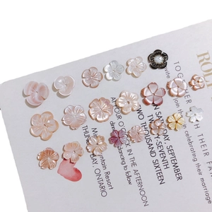 DIY colorful natural shell flower beads for jewelry making earrings and brooches