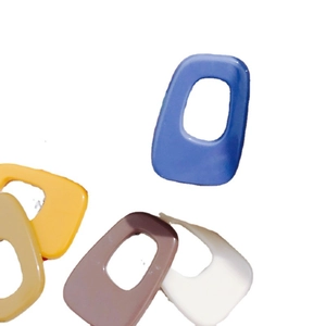 Colorful irregular oval acrylic charms with hollow centers for DIY jewelry making