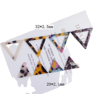 Pendentifs triangles en acétate écaille de tortue en 32mm et 20mm pour bijoux DIY