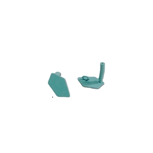 Minimalist mint green irregular geometric earrings with a matte finish and simple design