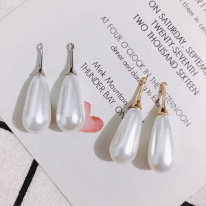 Pendenti a goccia in perla con ganci oro e argento per creazione gioielli fai-da-te