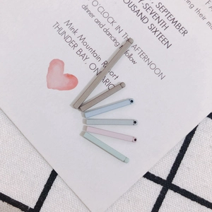 DIY Jewelry Accessories Alloy Matte Geometric Long Bar Pendants For Earrings Necklace Bracelet Making Morandi Colors