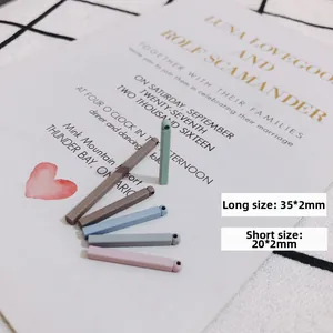 Matte Morandi geometric rectangle alloy pendants for DIY earrings in 20mm and 35mm sizes
