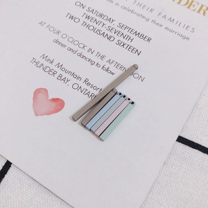 DIY geometric square bar pendants in Morandi colors for jewelry making on white background