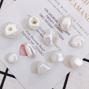 Iridescent Artificial Pearl Resin Beads Irregular Baroque Star Round Shapes DIY Jewelry Making Accessories For Earrings Bracelet Crafting