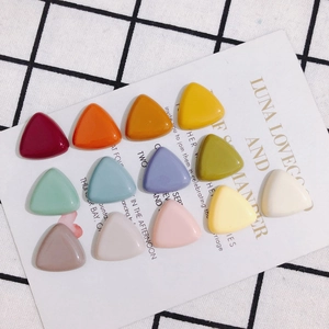 Triangular Acrylic Charms Macaron Candy Colors Resin Patches For DIY Jewelry Making Phone Case Shoe Charms Handmade Accessories