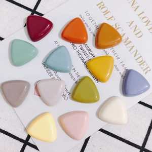 Set of 13 multi-color resin triangle charms for DIY phone cases and jewelry making