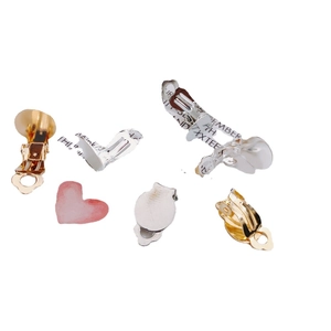 Composants de clips d'oreilles en métal plaqué or et argent pour bijoux DIY