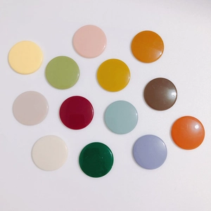 Discos acrílicos redondos de colores para manualidades de joyería y accesorios