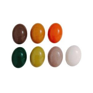 Cabochons ovales colorés en résine pour création bijoux et coques de téléphone