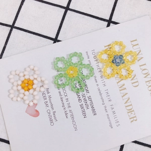 Ciondoli a fiore in vetro cristallo intrecciato a mano per gioielli fai-da-te colorati