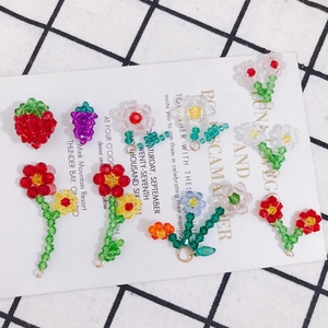 Perline colorate in vetro cristallo con ciondoli fiori e frutti per gioielli fai-da-te