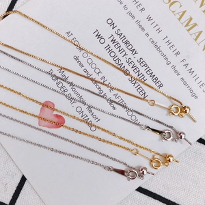 Adjustable gold and silver O-chain and box chain bracelets with needle pins for DIY
